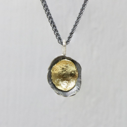 Jeh Hanger Ovaal Zilver Oxy + Verguld