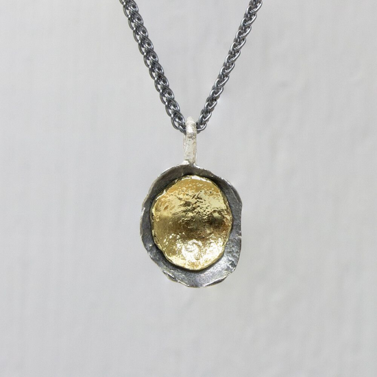 Jeh Hanger Ovaal Zilver Oxy + Verguld