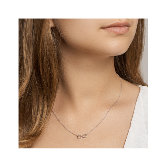 Collier Infinity met Zirkonia  -  1,2 mm 41 + 4 cm