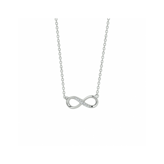 Collier Infinity met Zirkonia  -  1,2 mm 41 + 4 cm