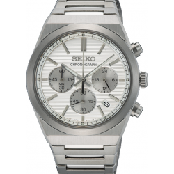 Seiko Quartz Chronograaf, Staal/Zilverkleurig