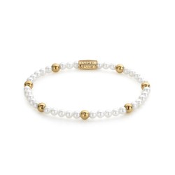 R&R Rose  Pearl Gem  Yellow Gold Plated
